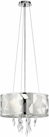Elan by Kichler Lighting 83677 Angelique Collection Four Light Hanging Pendant Chandelier in Polished Chrome Finish