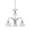 Designers Fountain Lighting 82883 MTP Del Amo Collection Three Light Hanging Chandelier in Matte Pewter Finish - Quality Discount Lighting