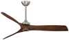 Minka Aire SPECIAL ORDER F853-BN/CL Aviation Collection 60" Ceiling Fan in Brushed Nickel Finish with Coal Blades