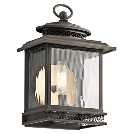 Kichler Lighting 49540 OZ Pettiford Collection One Light Exterior Outdoor Wall Lantern in Olde Bronze Finish - Quality Discount Lighting
