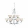Vaxcel Lighting KD-CHU009 BN Kendall Collection Nine Light Hanging Chandelier in Polished Chrome Finish