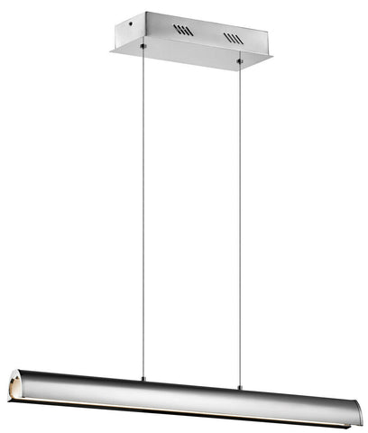 Elan by Kichler Lighting 83445 Kupa Collection LED Linear Hanging Pendant Chandelier in Polished Chrome Finish