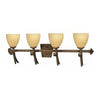 Nuvo Lighting 60-093 Excalibur Collection 4 Light Bath Vanity Wall Fixture in Real Rust Finish