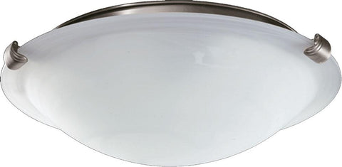 Faux Alabaster 1129 LED Fan Light Kit in Satin Nickel or White Finish