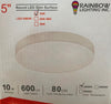 Rainbow Lighting LED5M5R10W30KWH LED Slim Surface Mount in White Finish
