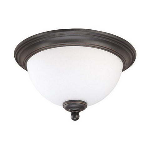Nuvo Lighting 60-2434 Glenwood Collection One Light Energy Star Rated GU24 Fluorescent Flush Ceiling Mount in Sudbury Bronze Finish - Quality Discount Lighting