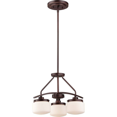 Nuvo Lighting 60-5127 Austin Collection Three Light Hanging Pendant Chandelier in Russet Bronze Finish - Quality Discount Lighting