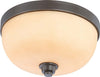 Nuvo Lighting 60-4212 Helium Collection Two Light Flush Ceiling Mount in Vintage Bronze Finish - Quality Discount Lighting