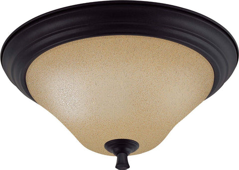 Nuvo Lighting 60-1728 Dakota Collection Two Light Flush Ceiling Mount in Mountain Lodge Bronze Finish - Quality Discount Lighting