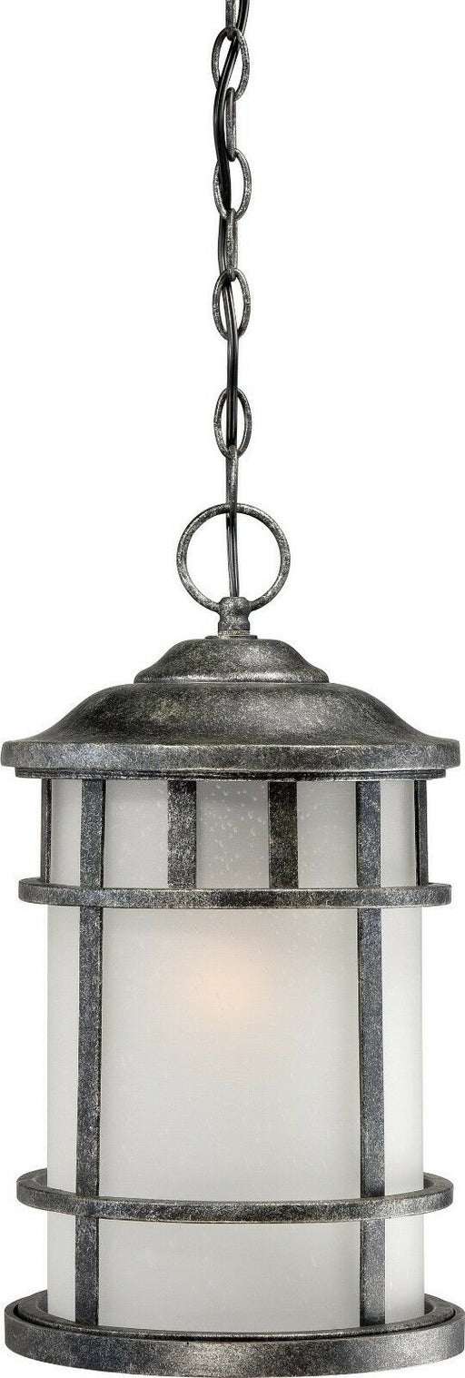 Nuvo Lighting 60-5734 Manor Collection One Light Energy Star GU24 Exterior Outdoor Hanging Lantern in Aged Silver Finish