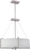 Nuvo Lighting 60-4345 Portia Collection Oval Four Light Energy Star Efficient Fluorescent GU24 Chandelier in Brushed Nickel Finish - Quality Discount Lighting