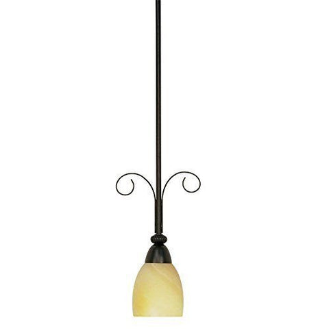 Nuvo Lighting 60-153 Vanguard Collection One Light Hanging Mini Pendant Chandelier in Textured Black Finish - Quality Discount Lighting