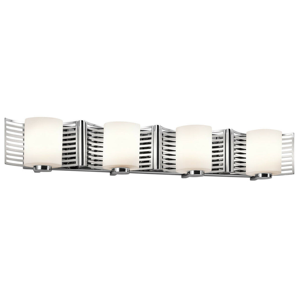 Kichler Lighting 45434 CH Selene Collection Four Light Bath Vanity Wal ...