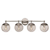 Trans Globe Lighting 71384 PC Riviera Collection Four Light Bath Vanity Wall in Polished Chrome Finish