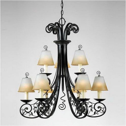 Quoizel Lighting WX5009IB Winslet Collection Nine Light Two Tier Chandelier in Imperial Bronze Finish - Quality Discount Lighting
